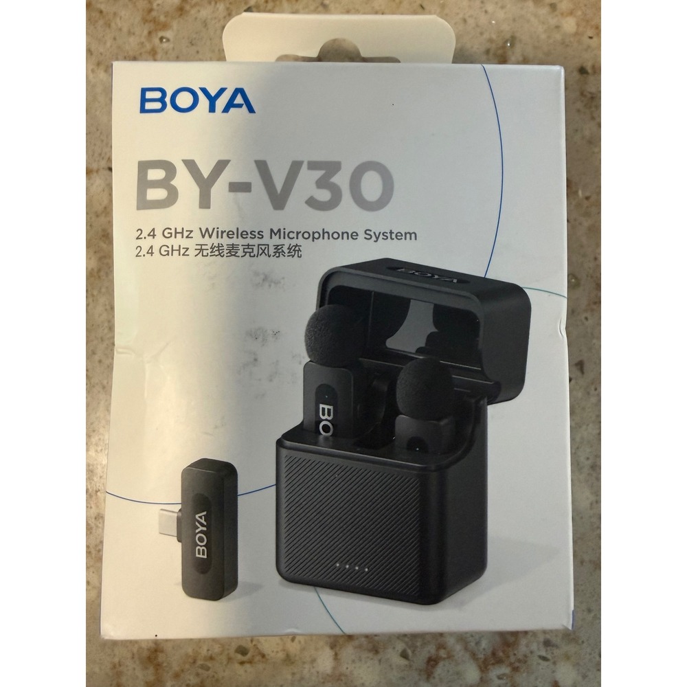 BOYA BY-V30 Wireless Microphone System 2.4GHz USB-C for Android‎ Vlogging 2-Mic